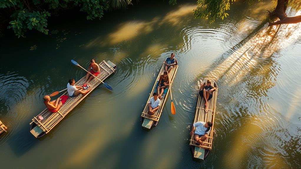 bamboo rafting in kanchanaburi