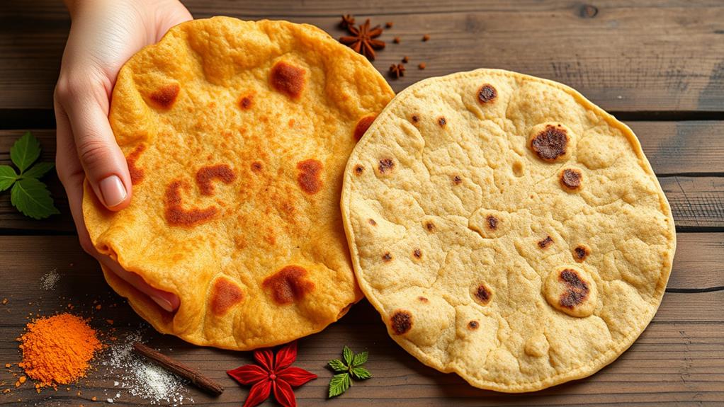 comparing thai and indian rotis