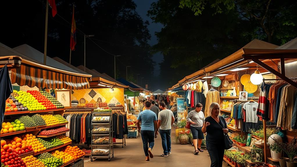 vibrant bangkok market scene