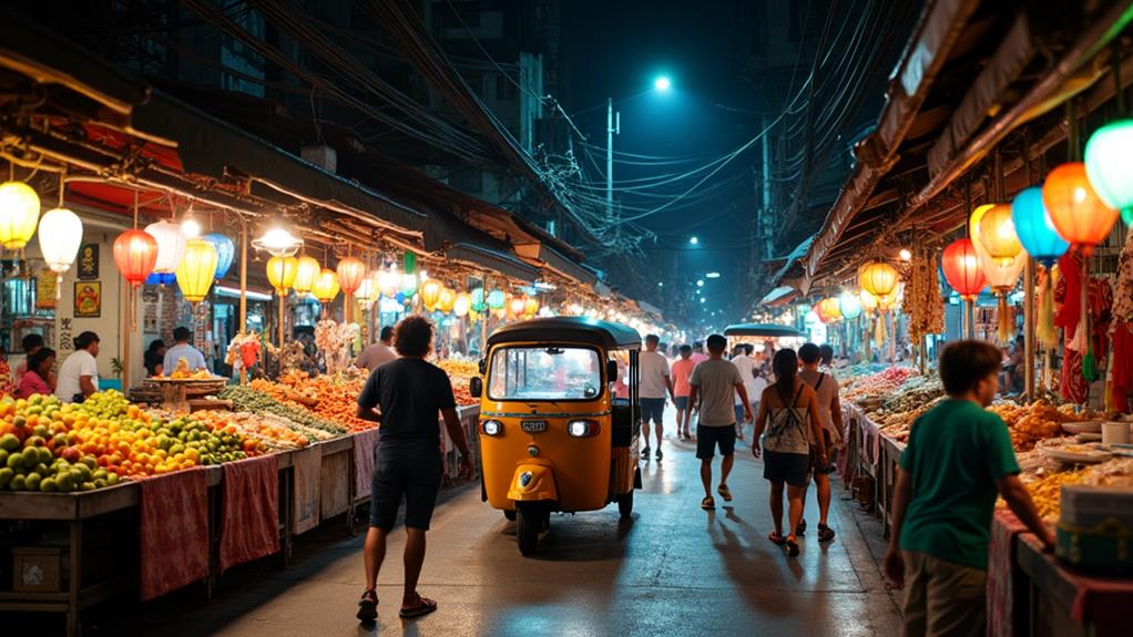 vibrant night markets in bangkok